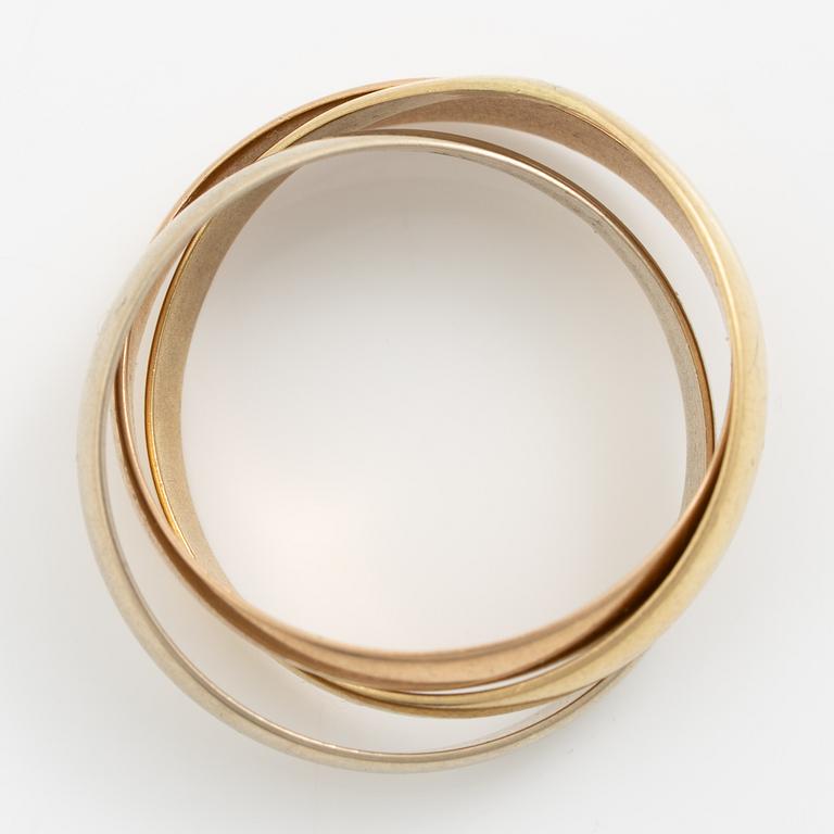 Ring, 18K guld i tre färger.