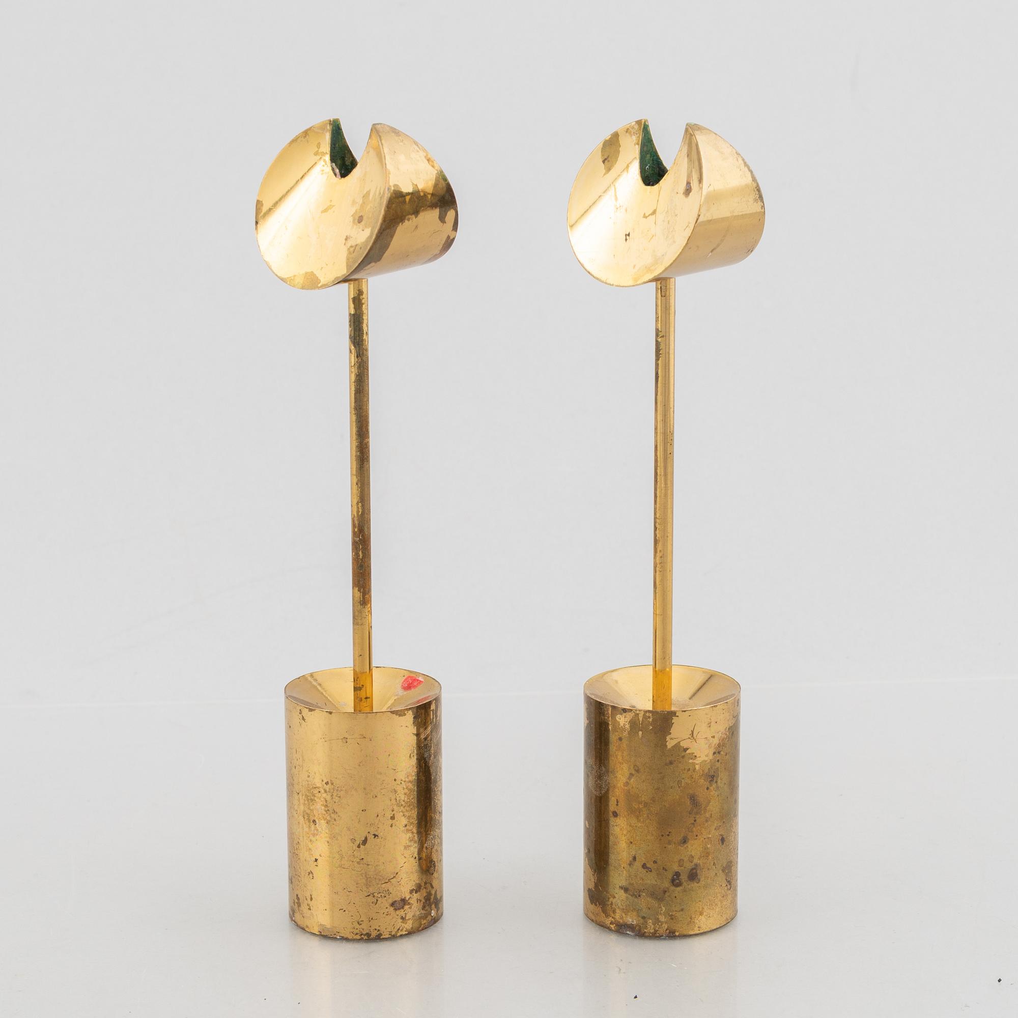 Pierre Forssell, a pair of candleholders, "Aniara", Skultuna.