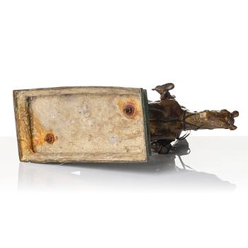 Skulptur, patinerad brons.