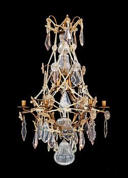 605. A Swedish Rococo 18th Century six-light chandelier.