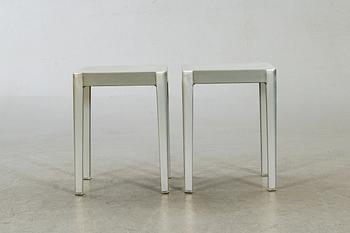 PHILIPPE STARCK, a pair of 21st century "Emeco Stool" in brushed aluminium.