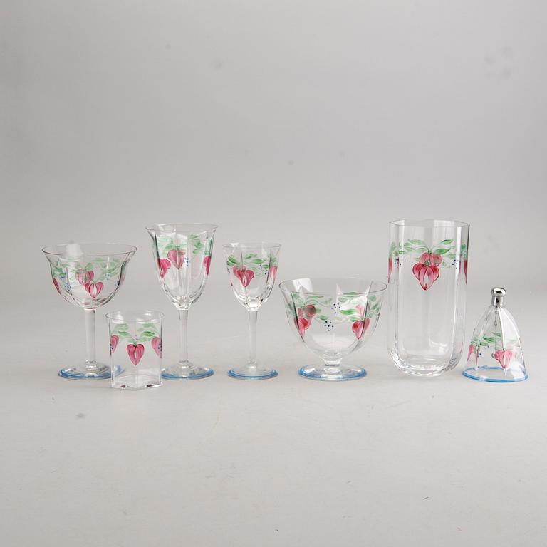 GLASSERVIS, 32 delar, "Maja" Eva Englund, Orrefors.