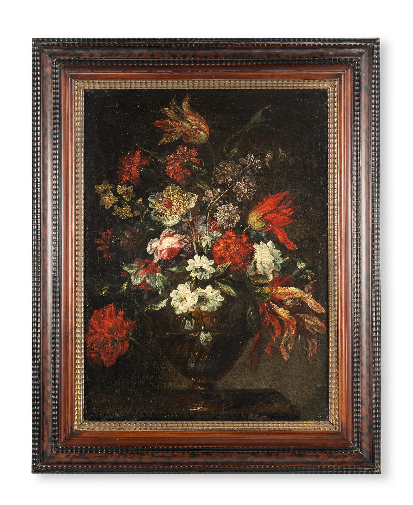 Jean-Baptiste Monnoyer Attributed to, Still life with flower in an urn.