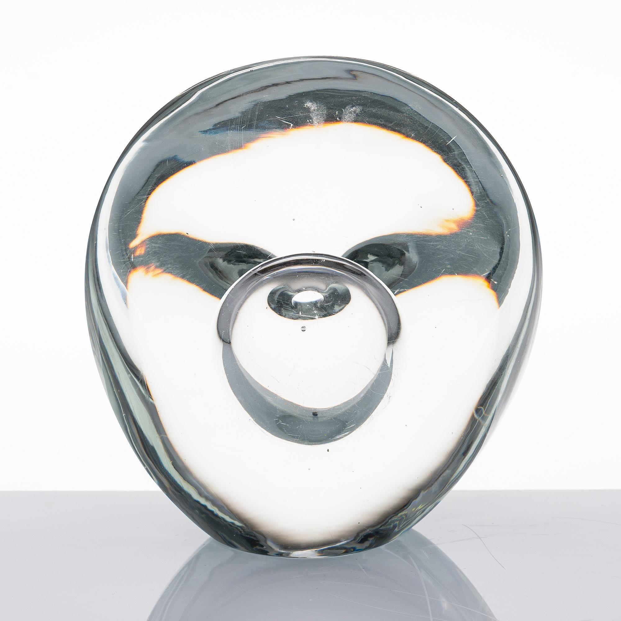 TIMO SARPANEVA, LASIVEISTOS, 'Istuva lintu', signeerattu  Timo Sarpaneva Iittala -54.