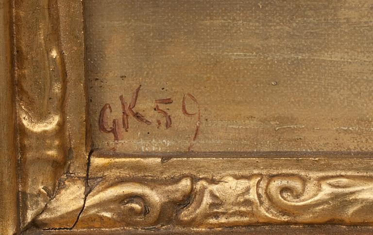 GUSTAF KINNMANSON, olja på duk, signerad.