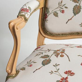 KARMSTOL, Frankrike ca 1760, Louis XV.