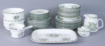 MATSERVIS, 52 delar, "Grön Anna", Gustafsberg.