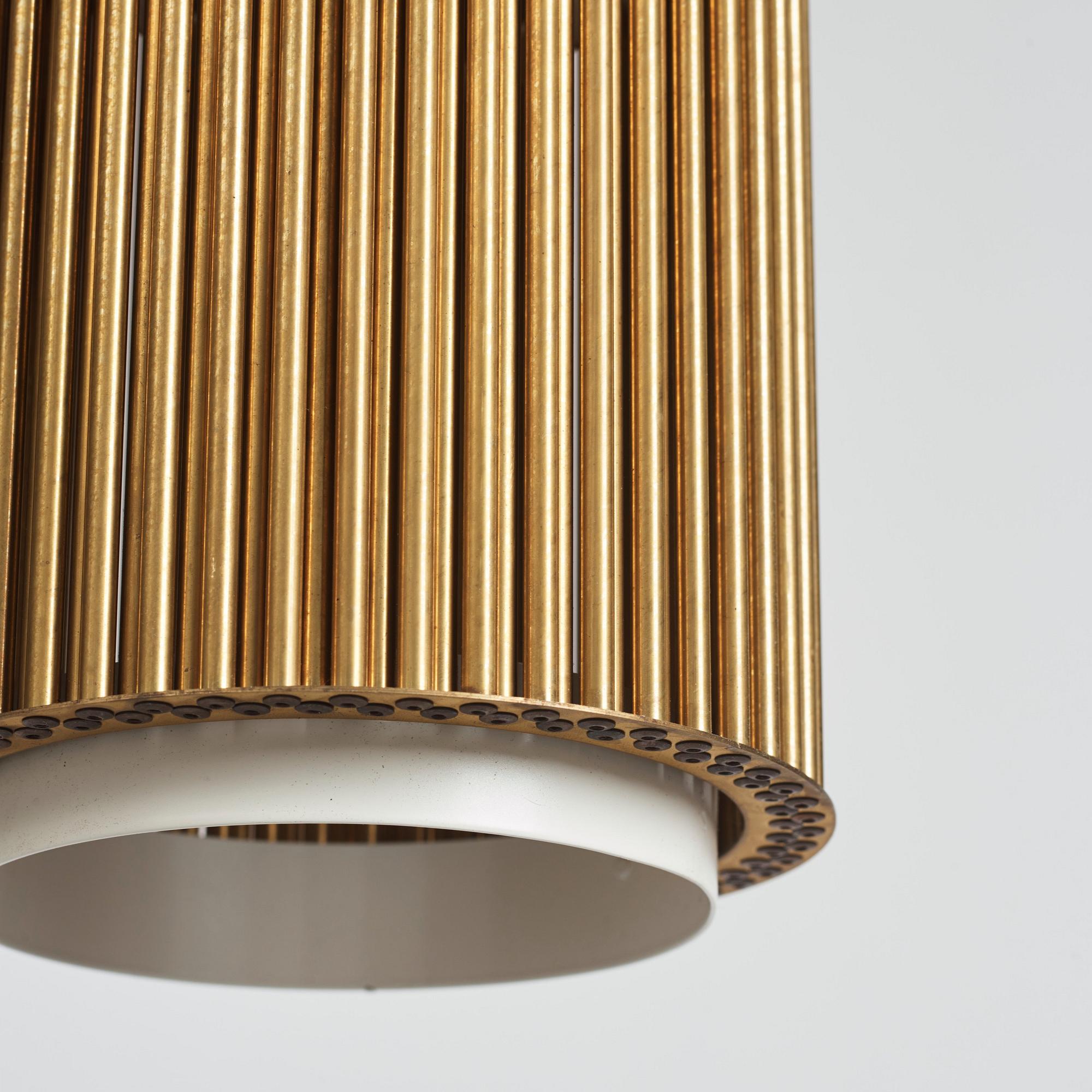 Alvar Aalto, a pair of ceiling lamps, model "A 111", Valaistustyö, Finland, 1950s.
