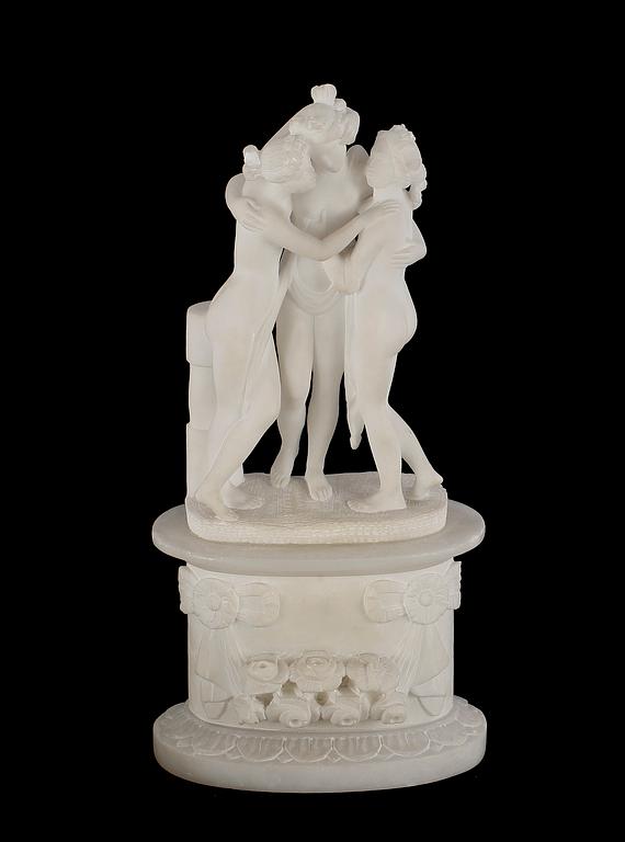 FIGURIN, alabaster, 1800/1900-tal.