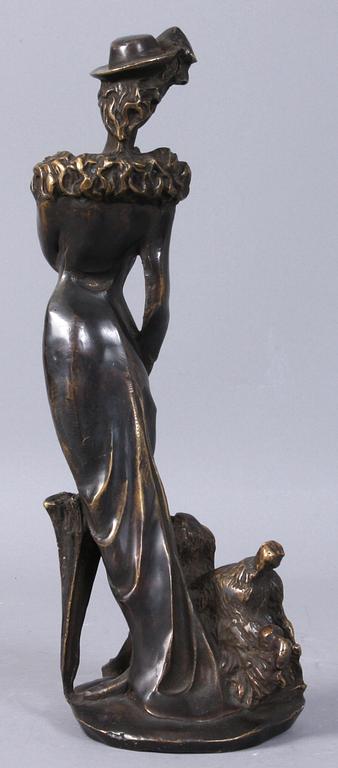 FIGURIN, patinerad metall, 1900/2000-tal.