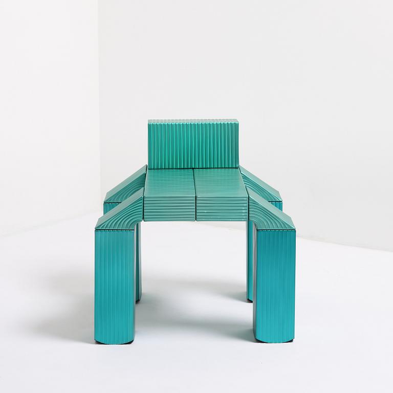 David Taylor, a unique easy chair, "Striped Chair", Studio Mellösaverken, Sweden, 2025.