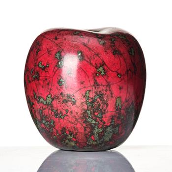 Hans Hedberg, a faience sculpture of an apple, Biot, France.