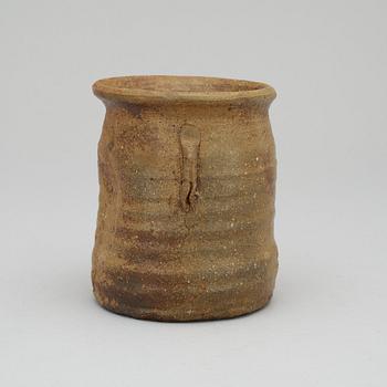 A Rosanjin Kitaoji vase, Japan, in its original case.