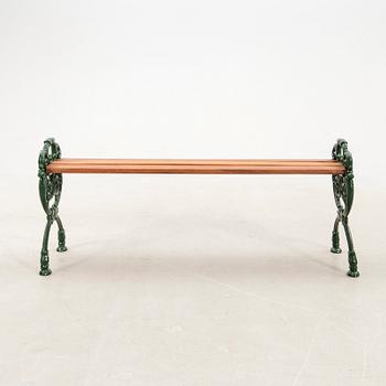 Garden bench, late 20th century.