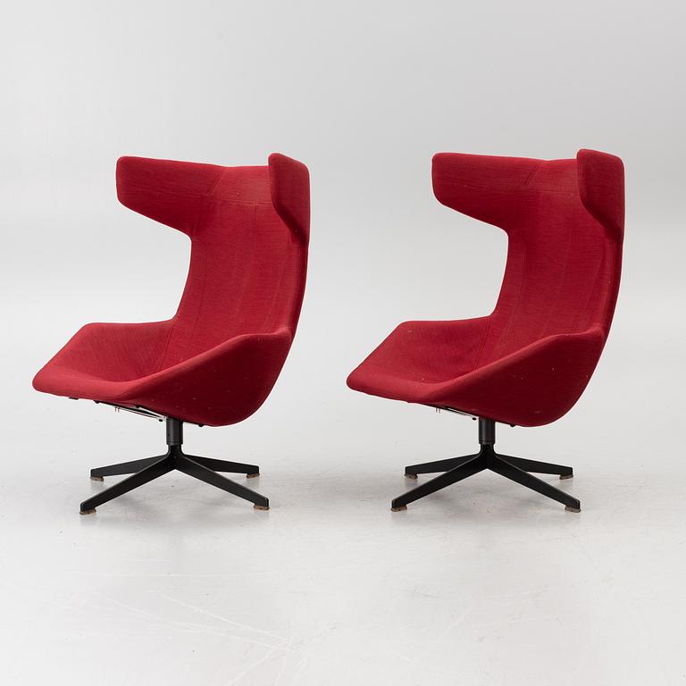 Alfredo Häberli, armchairs, a pair, “Take a Line for a Walk”, Moroso, second half of the 20th century.