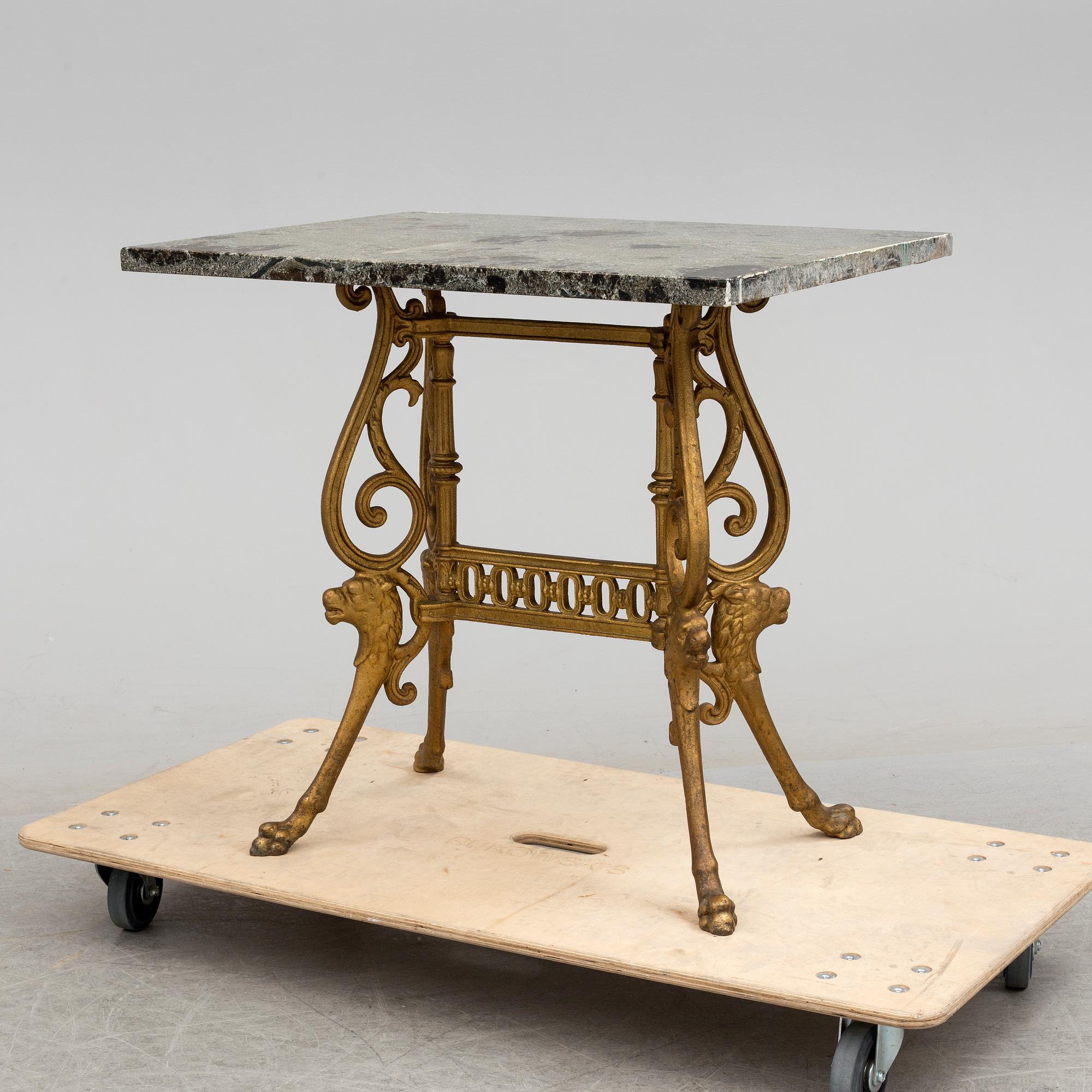 A late 19th century garden table.