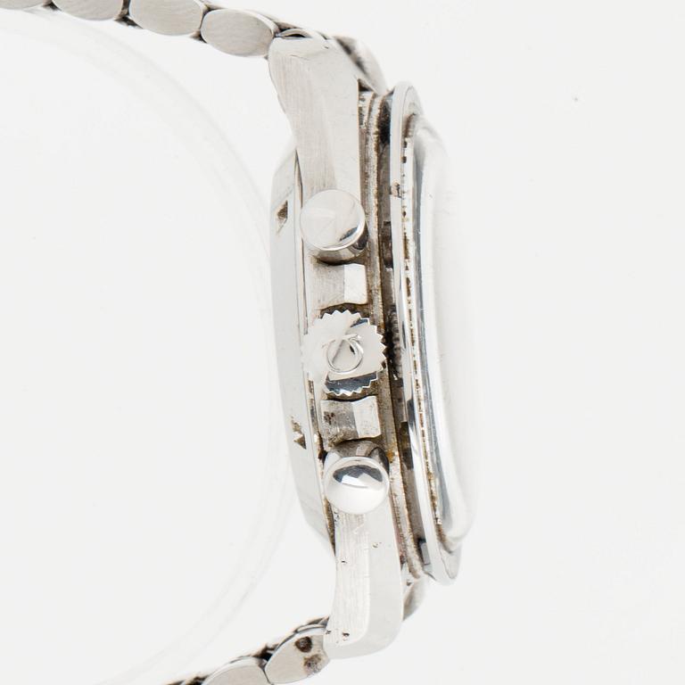 OMEGA, Speedmaster, chronograph, "Straight Writing", "Tachymeter Base 1000".