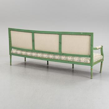 A late gustavian provincial sofa, circa 1800.