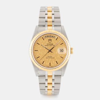 1009. Tudor, Prince, Date+Day, "Champagne Linen Dial", ca 2016.