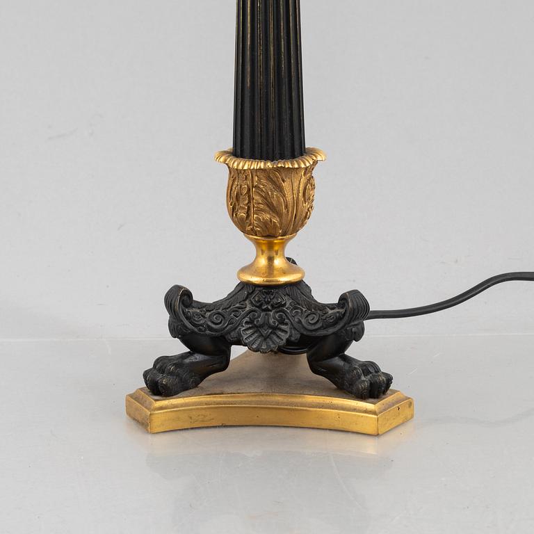 Table lamp, Empire style, mid-20th Century.