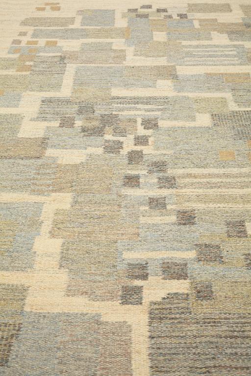 Inga-Mi Varneus Rydgren, matto, flat weave, ca 240,5-241,5 x 158-160 cm, signed JLH IMV.