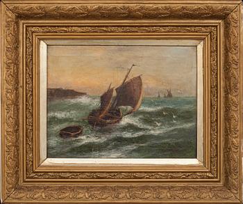 OKÄND KONSTNÄR, olja på duk, ett par, signerade W. Rogers. England 1800-tal.