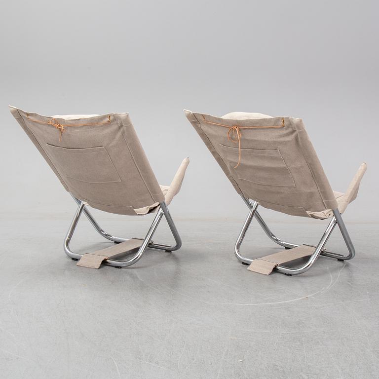 BÖRGE LINDAU & BO LINDEKRANTZ, a pair of 1970's 'X 75-4' armchairs, Lammhults.
