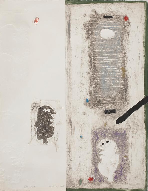 JAMES COIGNARD, carborundumetsning med collage, sign o numr. XXV/XXV.