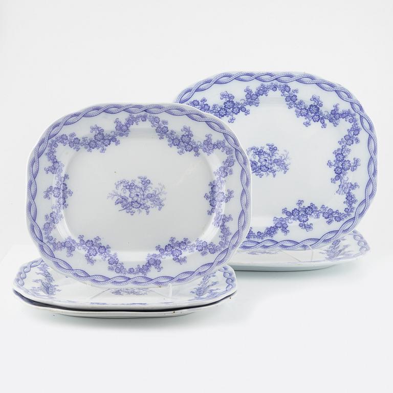 Five ceamwareserving dishes, 'Festoon', Gustavsberg, Sweden.