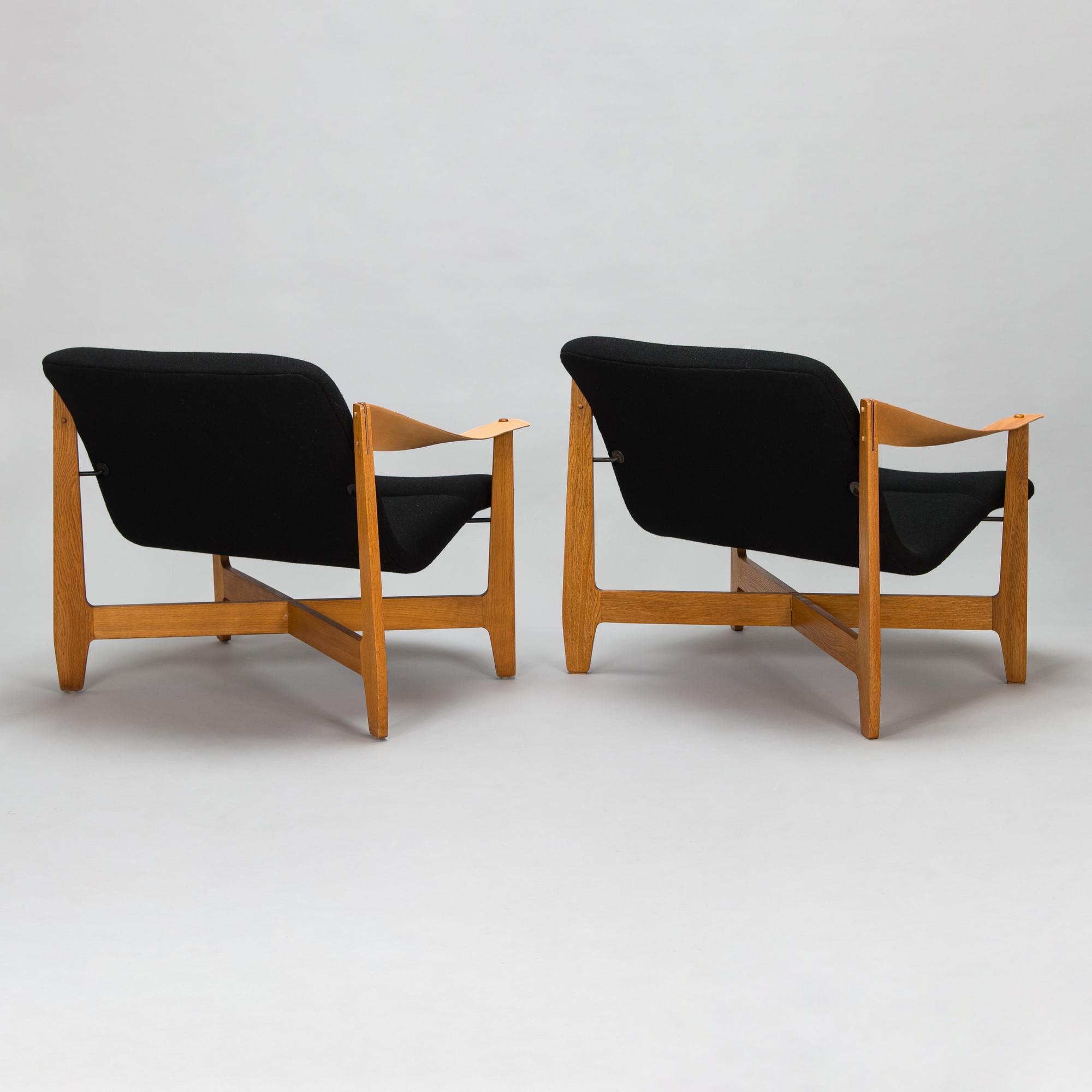 Antti Nurmesniemi, fåtöljer, ett par, modell 418, för Artek, 1950-tal.