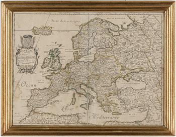 KARTA, P. Du Val "l´Europe", efter 1700-tal.