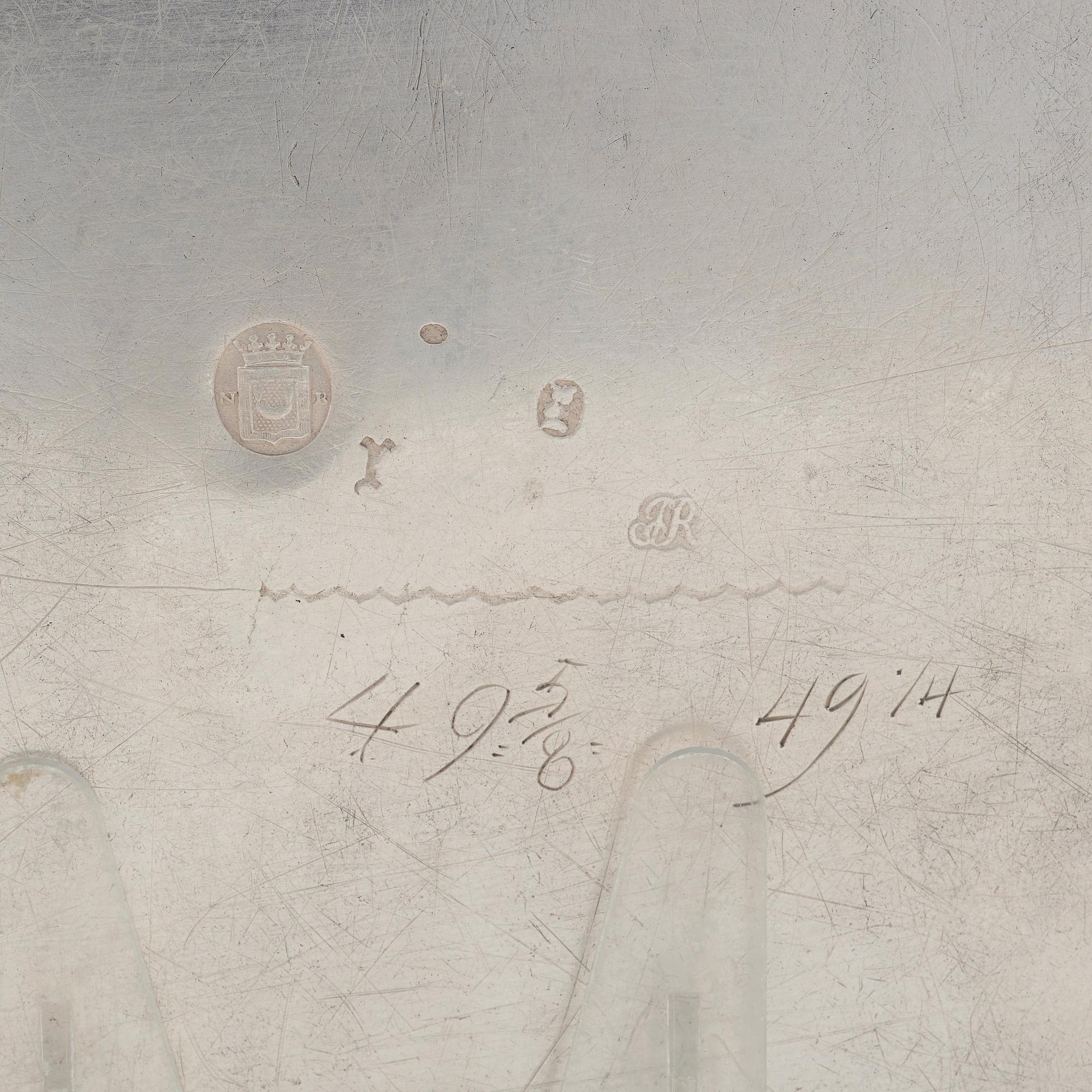 Jonas Thomasson Ronander, kuddkarott, silver, Stockholm 1753, rokoko.