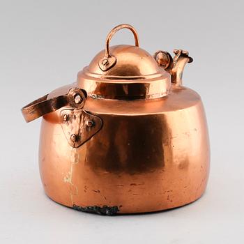 KAFFEKANNA, koppar, 1800-tal.