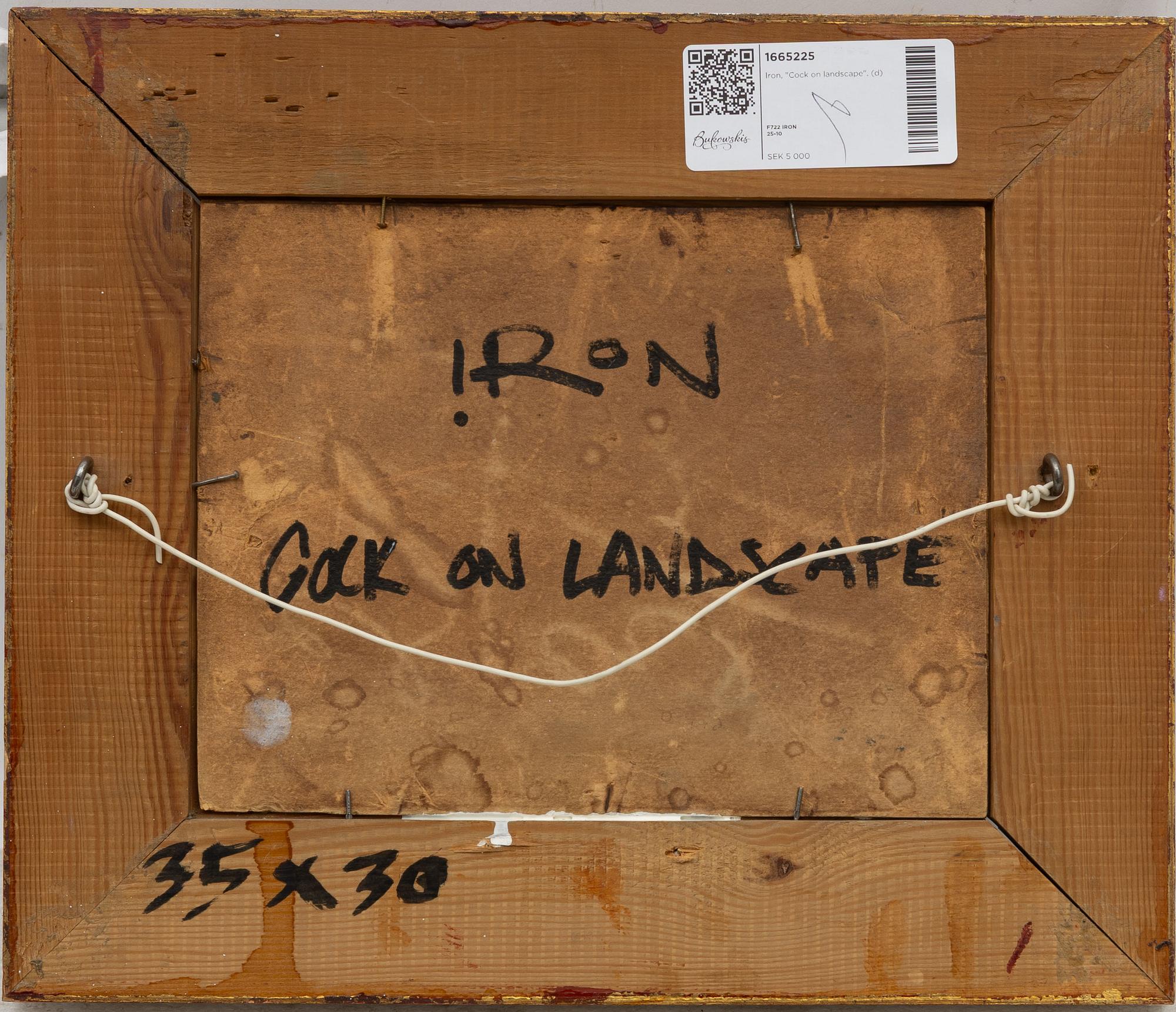 Iron, "Cock on landscape".