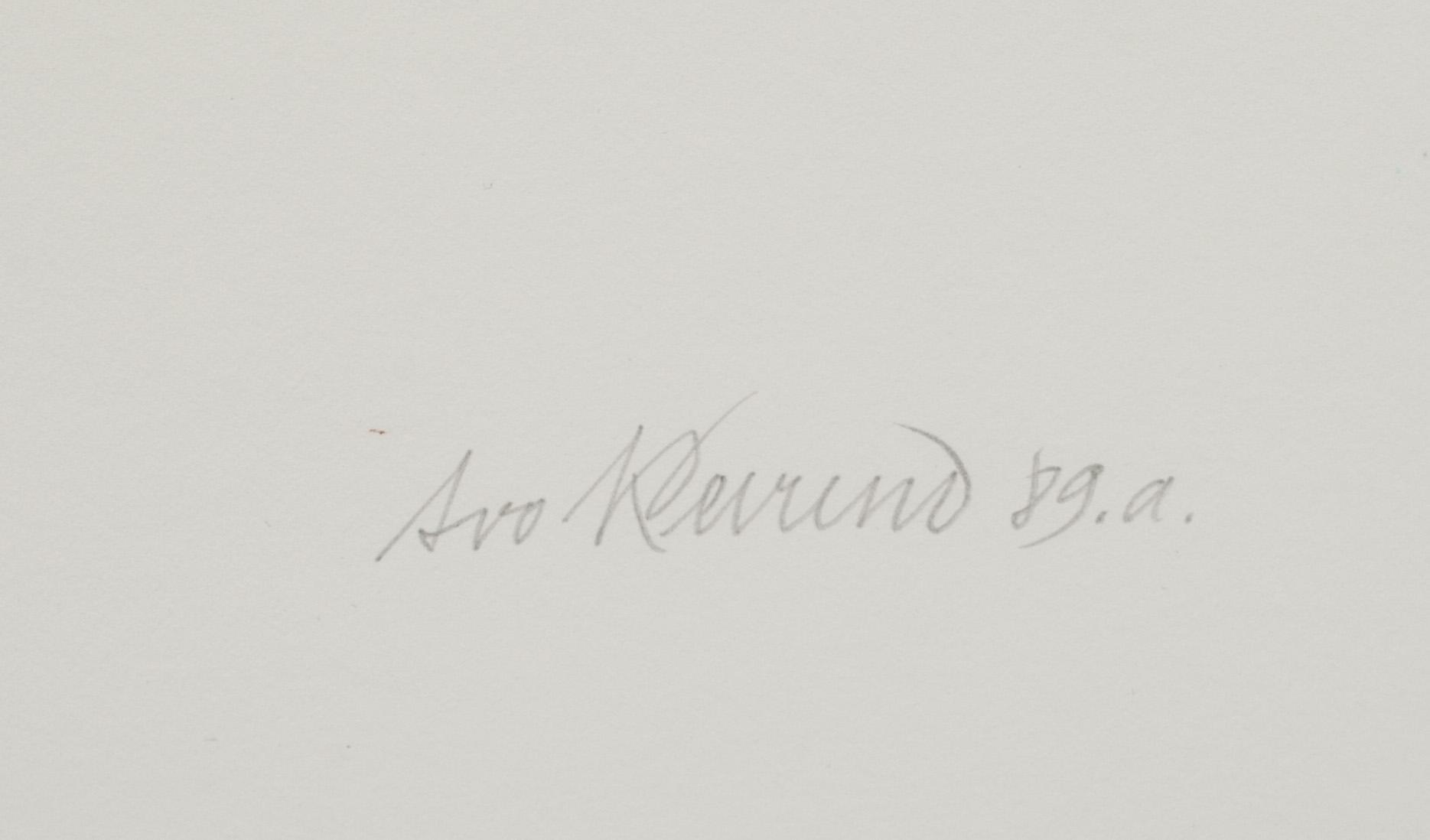 AVO KEEREND, färglitografi, signerad, numrerad 6/50 och daterad- 89.