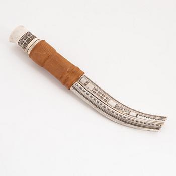 A reindeer knife by Sune Enoksson, signed and dated -06.