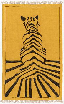 Rug, hand-embroidered Kelim, 186 x 115 cm.