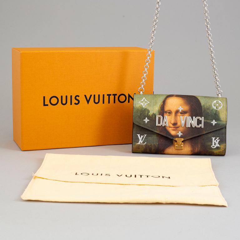 LOUIS VUITTON, chain wallet pouchette "Da Vinci Mona-Lisa " ur Master collection av Jeff Koons 2017.