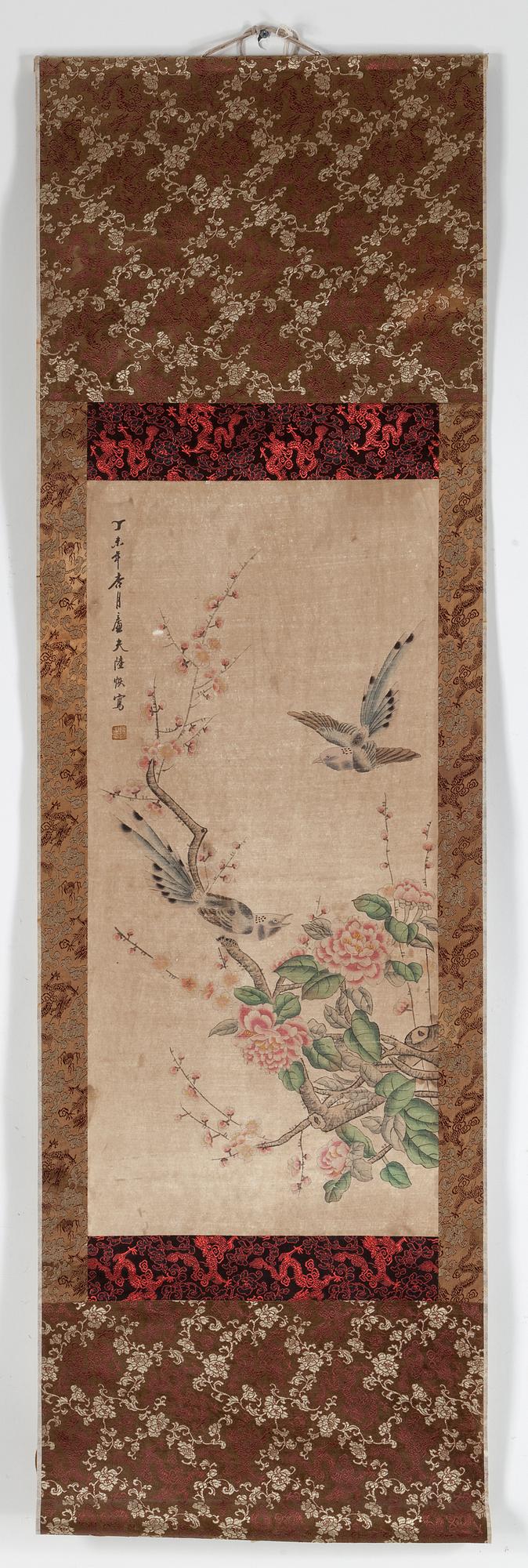 Three hanging scrolls, second half of the 20th century, attributed to Li Yaoping, Gao Xiang and Lu Hui.