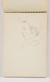 Lotte Laserstein, 10 små skissblock med teckningar.