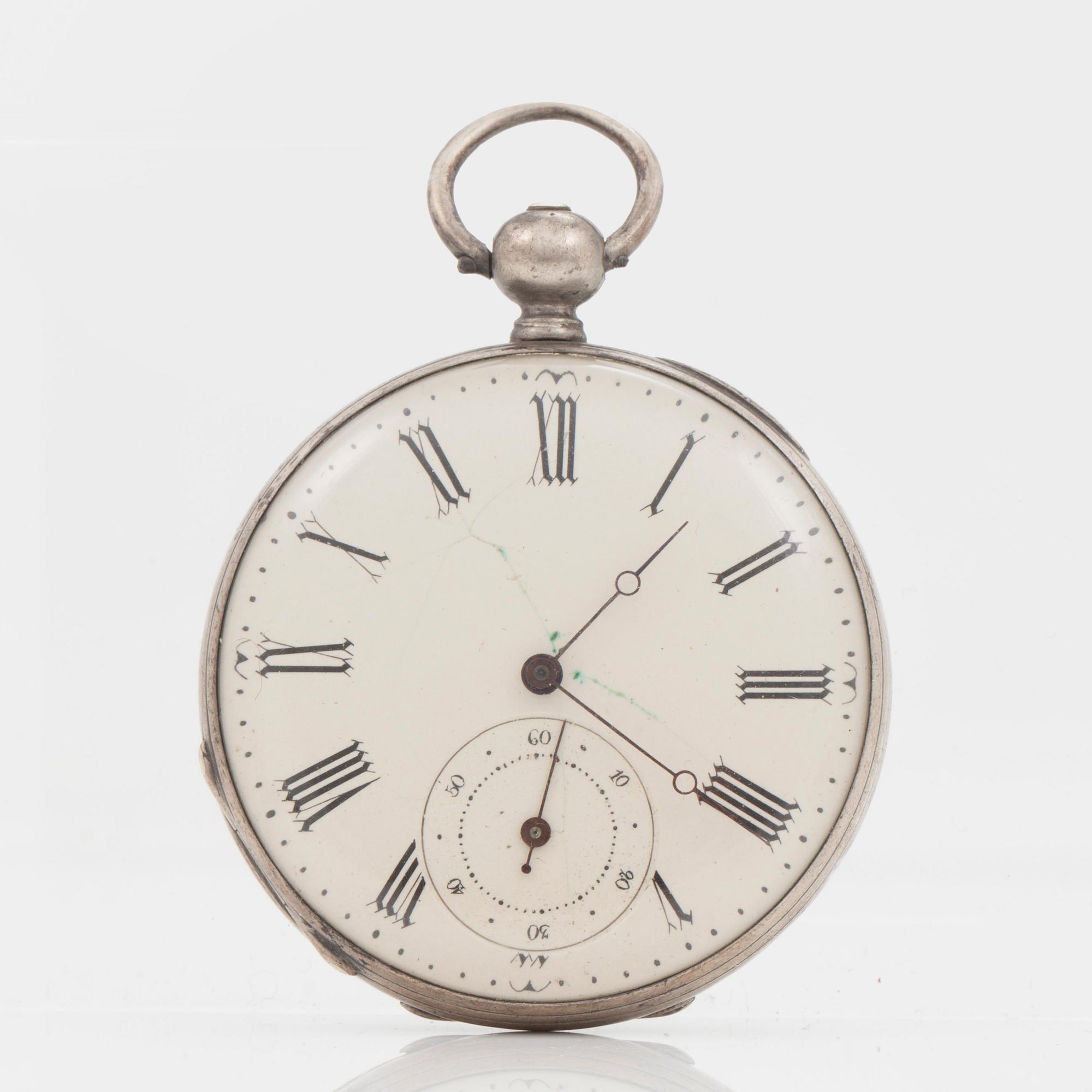 POCKET WATCH, 2 pcs, 2 movements, 1 key,