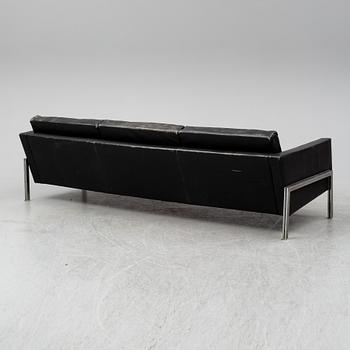 A 1960's leather covered sofa.