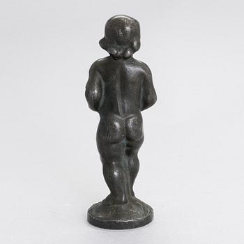 Hjalmar Stenholm, pronssiveistos, signeerattu.