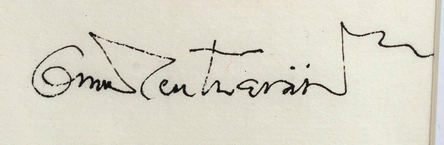 OSCAR REUTERSVÄRD, ink on paper, two pieces, signed.