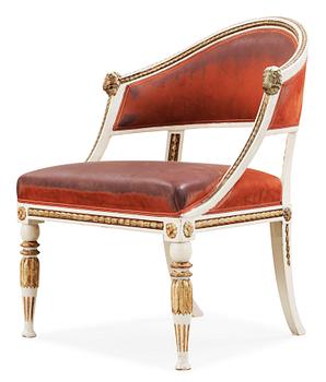 444. A late Gustavian circa 1800 armchair.