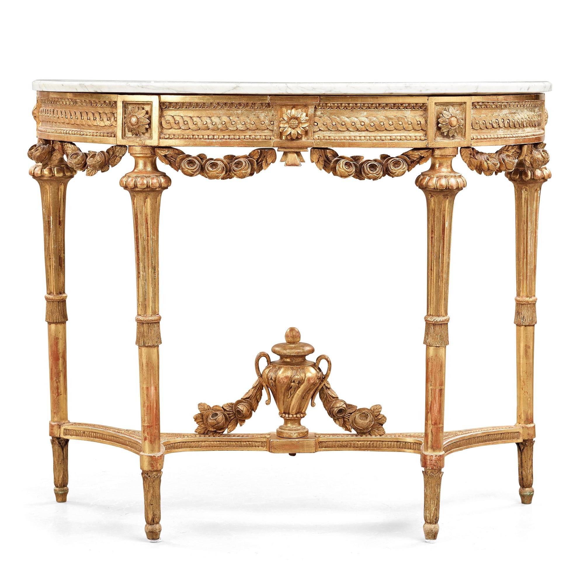 KONSOLBORD, Stockholmsarbete 1700-talets slut, Gustavianskt.