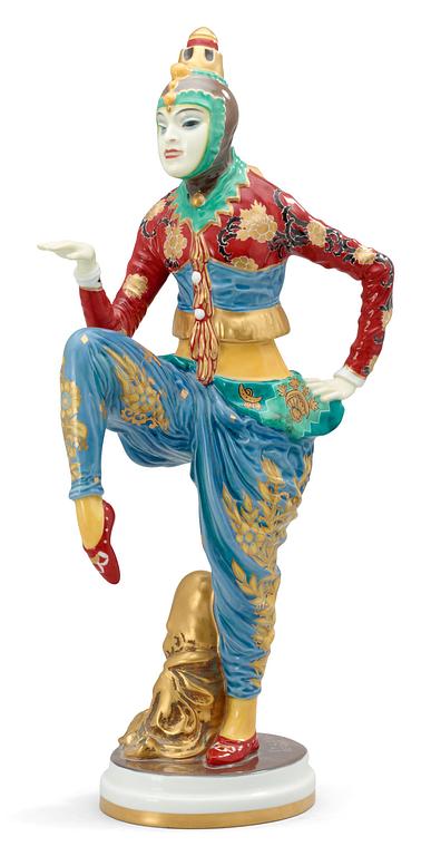 A Constantin Holtzer-Defanti 'Koreanischer Tanz' porcelain figure, Rosenthal circa 1920, model k566.