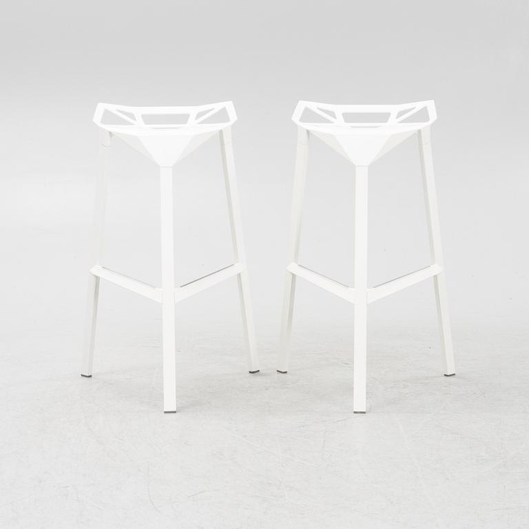 Konstantin Grcic, a pair of 'Stool one' bar stools, Magis, Italy.