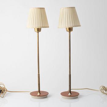 Bertil Brisborg, a pair of table lamps, Triva "532-007", Nordiska Kompaniet, 1950s.