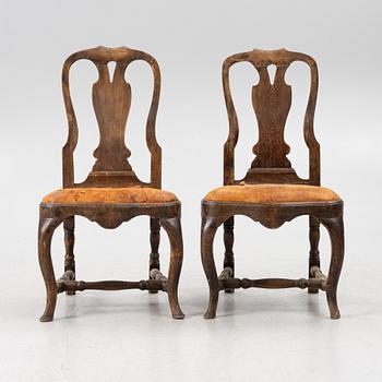 A pair of late 18th century Rococo chairs.